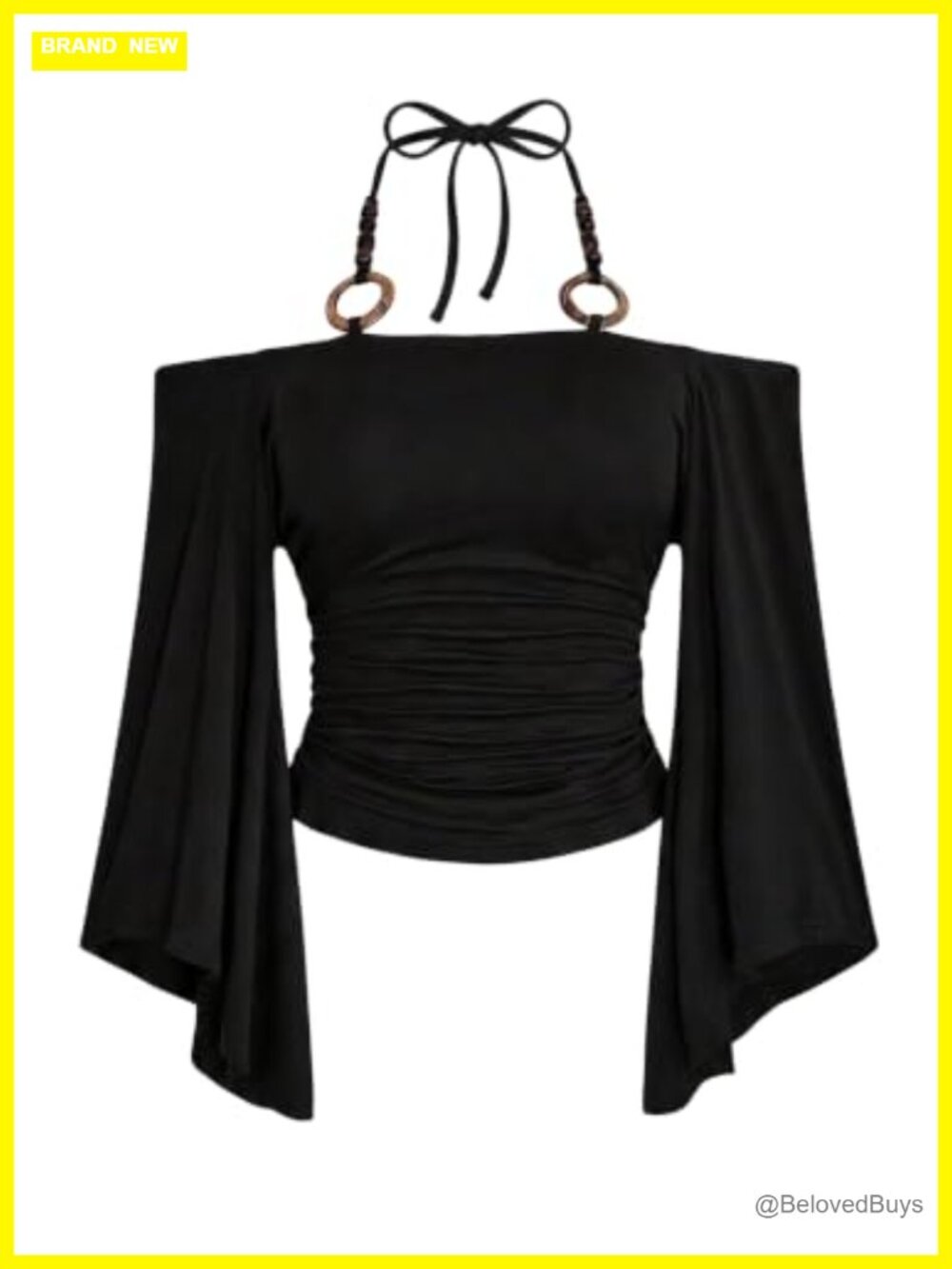 Y2K Striped Off Shoulder Top Grunge 3/4 Sleeve Fitted Pullover